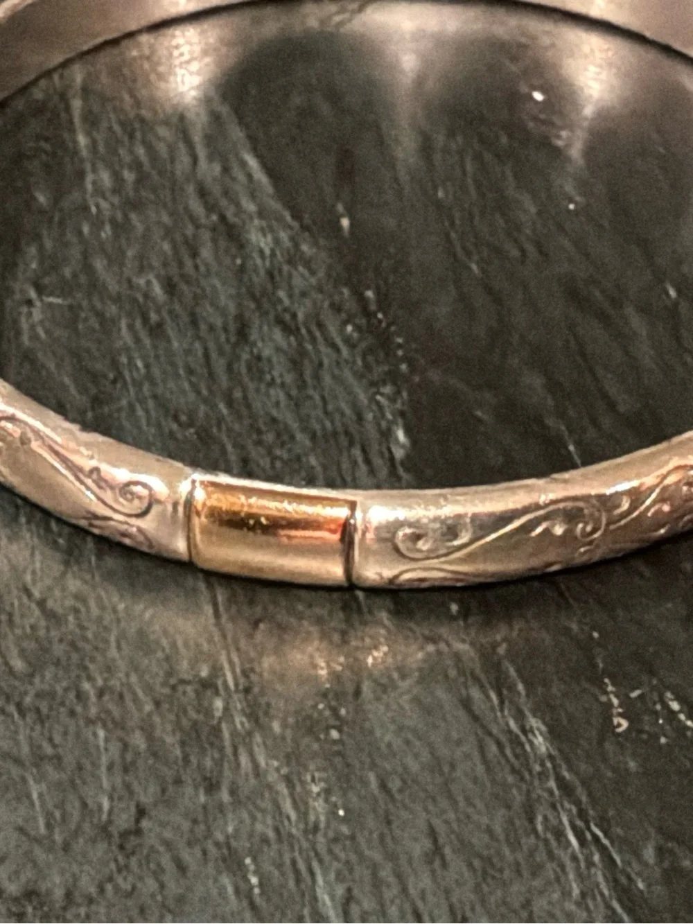 Scrolled Brighton Two-Tone Bangle Bracelet